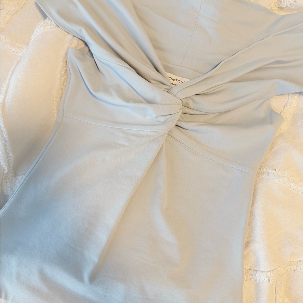 Aritzia Soft Blue Contour Top